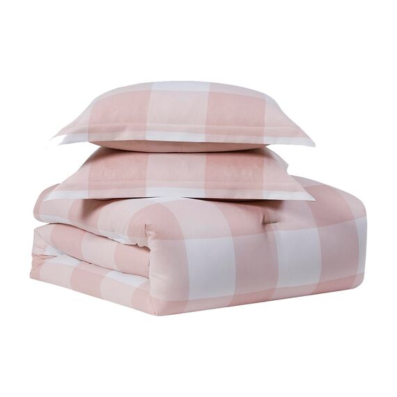 Bettdecken-Set, 7-teilige Kollektion, 1 Bettdecke, 1 Spannbetttuch, 1 Bettlaken, 4 Kissenbezüge, tiefe Tasche, weich, hochwertig, ideal für alle Jahreszeiten, kariertes Kastenrot, Queen-Size