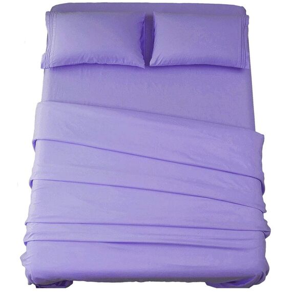 SONORO KATE Bettwäsche-Set, superweiche Mikrofaser, Fadenzahl 1800, ägyptische Bettlaken mit 40,6 cm tiefen Taschen, knitterfrei und hypoallergen, 4-teilig (Lavendel, Fullsize)
