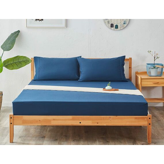 SONORO KATE Bettwäsche-Set, superweiche Mikrofaser, Fadenzahl 1800, luxuriöses ägyptisches Bettlaken, 45,7 cm tief, knitterfrei und hypoallergen, 3-teilig (Twin XL, Marineblau)