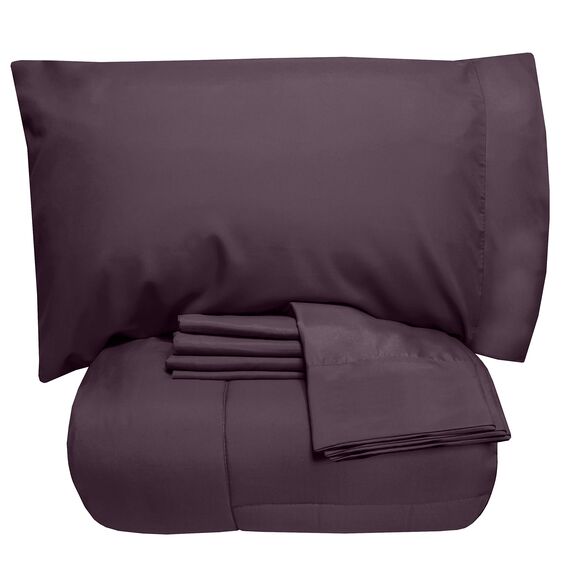 California King Tröster-Set – weiche & atmungsaktive 7-teilige Bettwäsche-Kollektion – 1 Steppdecke, 1 Spannbetttuch, 1 flach, 4 Kissenbezüge – tiefe Tasche – Premium-Qualität – ideal für alle