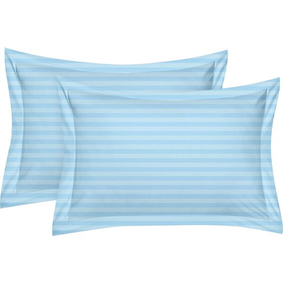 Utopia Bedding - Bettdecken-Set mit 2 Kissenbezügen, 3-teiliges Bettwäsche-Set, Daunen-Alternative, weich und bequem, maschinenwaschbar, gestreift, blau, Queen-Size-Bett