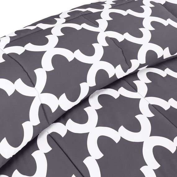 Utopia Bedding Bettdecken-Set – volle Größe Bettdecken-Sets (grau) mit 2 Kissenbezügen – Bettwäsche-Sets – Daunen-Alternative Bettdecke – weich und bequem – maschinenwaschbar