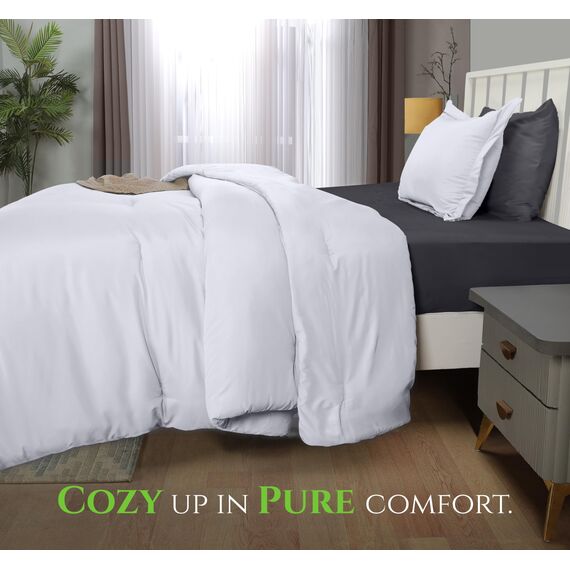 Utopia Bedding Bettwäsche-Set für Doppelbetten mit 1 Kissenbezug – Bettwäsche-Sets – Daunen-Alternative weiße Steppdecke – weich und bequem – maschinenwaschbar