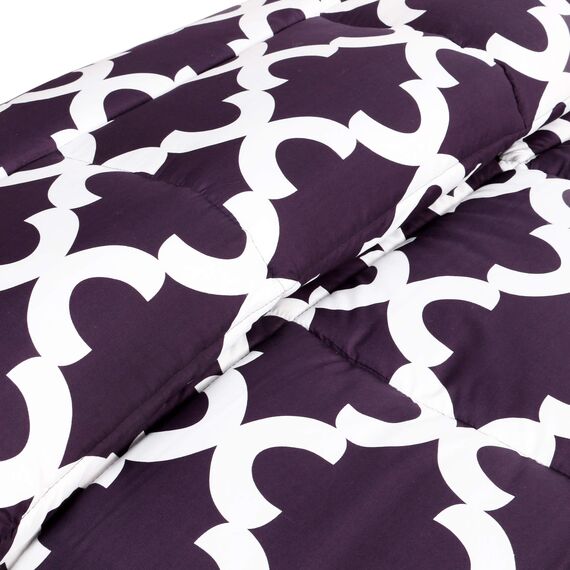Utopia Bedding Bettwäsche-Set für King-Size-Betten (Pflaume/lila) mit 2 Kissenbezügen – Bettdecken-Sets – Daunenalternative Steppdecke – weich und bequem – maschinenwaschbar