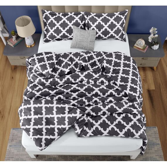 Utopia Bedding Queensize-Bettwäsche-Set (grau) mit 2 Kissenbezügen – Bettwäsche-Sets – Daunen-Alternative Bettdecke – weich und bequem – maschinenwaschbar