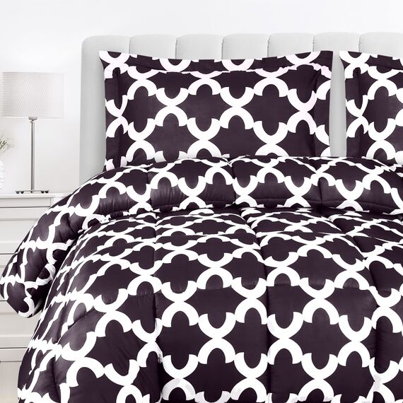 Utopia Bedding Queen-Bettwäsche-Set (Pflaume/lila) mit 2 Kissenbezügen – Bettwäsche-Sets – Daunenalternative Steppdecke – weich und bequem – maschinenwaschbar