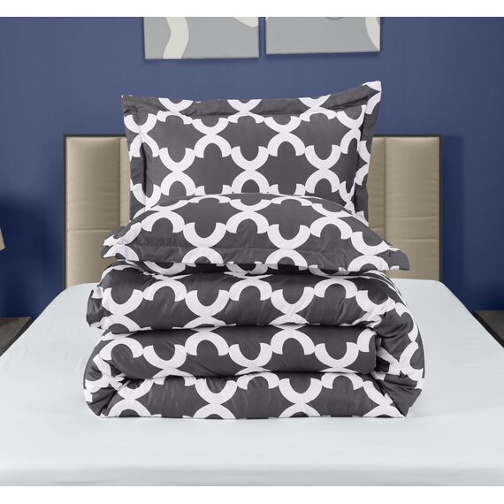 Utopia Bedding Queensize-Bettwäsche-Set (grau) mit 2 Kissenbezügen – Bettwäsche-Sets – Daunen-Alternative Bettdecke – weich und bequem – maschinenwaschbar