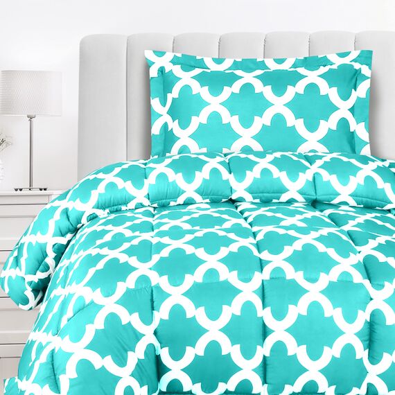 Utopia Bedding Doppelbett-Bettwäsche-Set für Kinder (Aqua) mit 1 Kissenbezug – Bettwäsche-Sets – Daunenalternative Bettdecke – weich und bequem – maschinenwaschbar