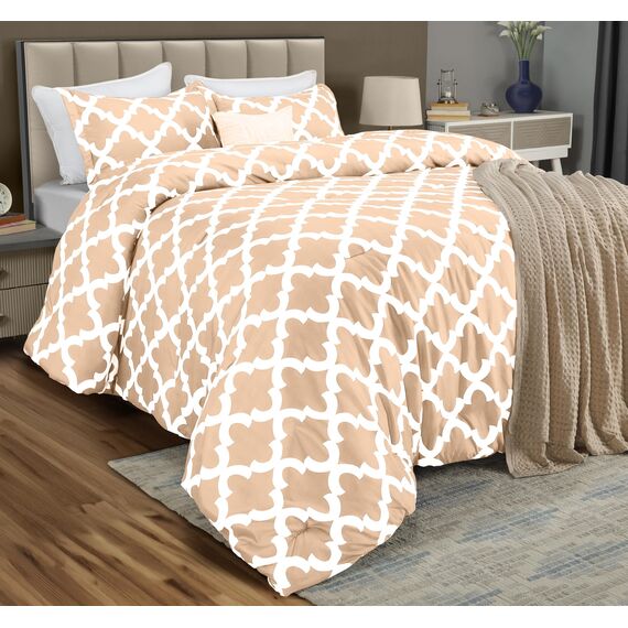 Utopia Bedding Bettwäsche-Set für King-Size-Betten (Beige) mit 2 Kissenbezügen – luxuriöse gebürstete Mikrofaser – Daunenalternative Bettdecke – weich und bequem – maschinenwaschbar