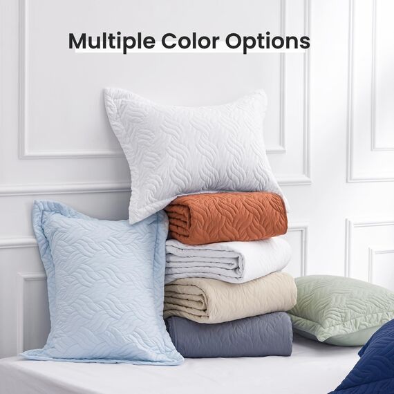 Love's cabin Quilts for Queen Bed Umber Bedspreads Bedding Set - Summer Lightweight Bedspread Comforter - Wave Pattern Bedding Coverlet for All Season - 3-teilig (1 Steppdecke, 2 Kissenbezüge)