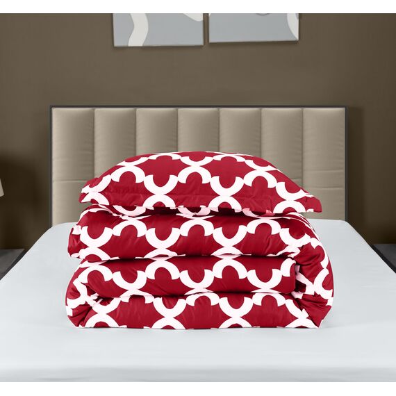 Utopia Bedding Doppelbett-Bettwäsche-Set für Kinder (rot) mit 1 Kissenbezug – Bettwäsche-Sets – Daunen-Alternative Steppdecke – weich und bequem – maschinenwaschbar