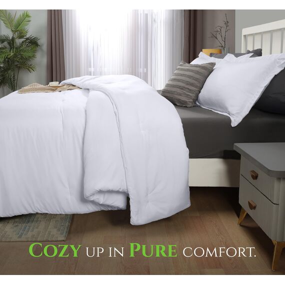 Utopia Bedding Bettdecke für Queen-Size-Betten, ultraplüschig, hypoallergen, silikonisierte Faserfüllung, Daunen-Alternative Bettdecke (weiß)