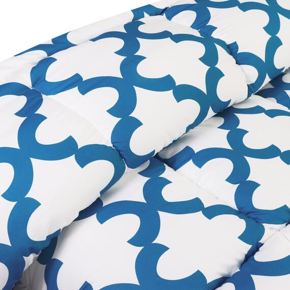 Utopia Bedding Bedrucktes Bettwäsche-Set (King/Cal King, Weiß Blau) mit 2 Kissenbezügen – luxuriöse gebürstete Mikrofaser – Daunenalternative Bettdecke – weich und bequem – maschinenwaschbar