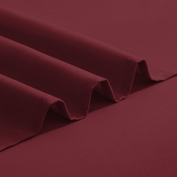 Elegant Comfort Luxuriöses 1500 Premium-Bettwäsche-Set aus Mikrofaser in Hotelqualität, dreireihig, Bestickt, weichstes 4-teiliges Bettlaken-Set, Knitter- und lichtbeständig, Queen, Burgunderrot