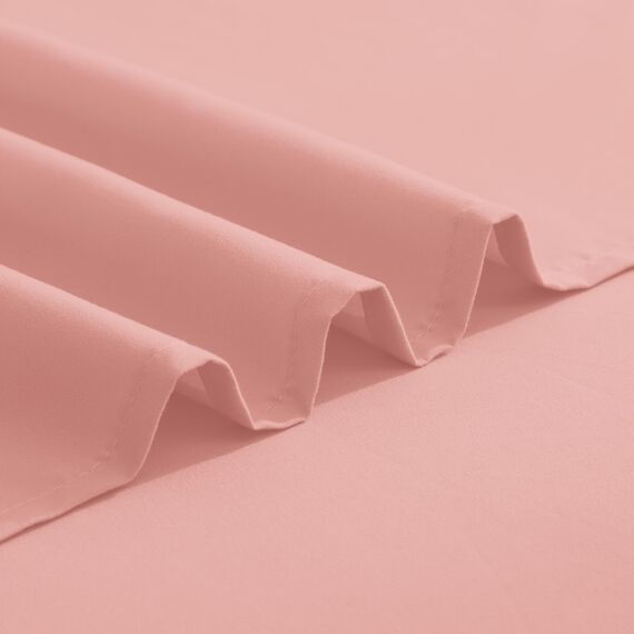 Elegant Comfort Luxuriöses 1500 Premium-Bettwäsche-Set aus Mikrofaser in Hotelqualität, dreireihig, Bestickt, weichstes 4-teiliges Bettlaken-Set, Knitter- und lichtbeständig, Queen, Staubrosa