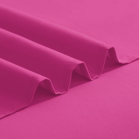 Elegant Comfort Luxuriöses 1500 Premium-Bettwäsche-Set aus Mikrofaser in Hotelqualität, dreireihig, Bestickt, weichstes 4-teiliges Bettlaken-Set, Knitter- und lichtbeständig, Queen, Knallrosa