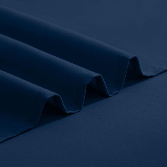 Elegant Comfort Luxuriöses 1500 Premium-Bettwäsche-Set aus Mikrofaser in Hotelqualität, dreireihig, Bestickt, weichste 4-teilges Bettlaken-Set, Knitter- und lichtbeständig, Full, Marineblau