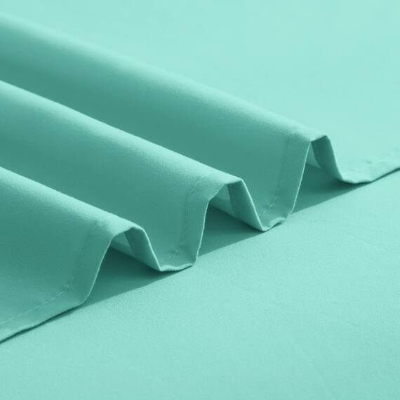 Elegant Comfort Luxuriöses 1500 Premium-Bettwäsche-Set aus Mikrofaser in Hotelqualität, dreireihig, Bestickt, weichstes 4-teiliges Bettlaken-Set, Knitter- und lichtbeständig, Queen, Paradiesblaugrün