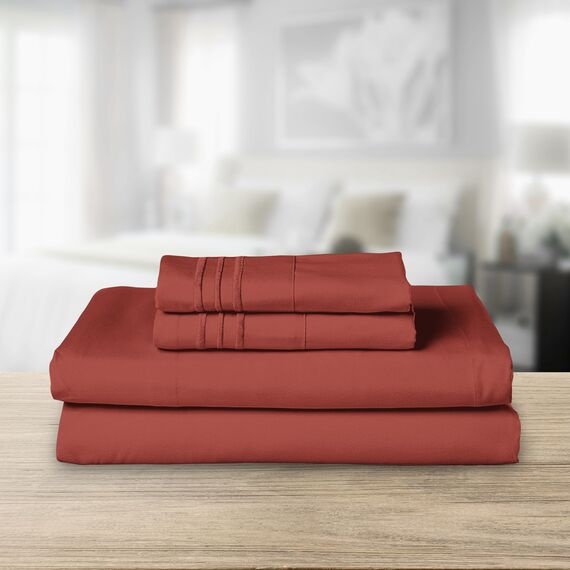 Elegant Comfort Luxuriöses 1500 Premium-Bettwäsche-Set aus Mikrofaser in Hotelqualität, dreireihig, Bestickt, weichste, Knitter- und lichtbeständig, vollständig, rostfrei