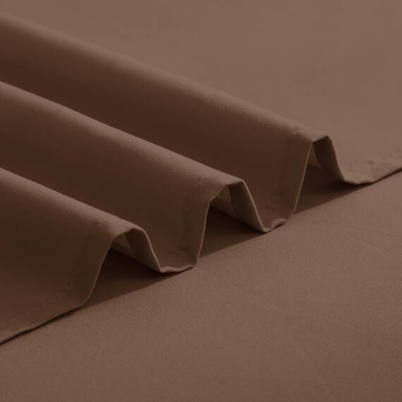 Elegant Comfort Luxuriöses 1500 Premium-Bettwäsche-Set aus Mikrofaser in Hotelqualität, dreireihig, Bestickt, weichstes 4-teiliges Bettlaken-Set, Knitter- und lichtbeständig, Twin/Twin XL, Taupe