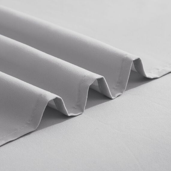 Elegant Comfort Luxurious 1500 Thread Count Egyptian Quality Three Line Embroidered Softest Premium Hote Quality 4-Piece Bed Sheet Set, Wrinkle and Fade Resistant, Full, Silver-Light Grey