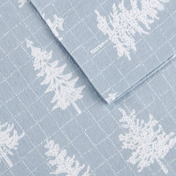 Sleep Philosophy True North Gemütliches Flanell-Bettwäsche-Set, 100% Baumwolle, Neuheit, Druck, Tiere, Sterne, niedlich, ultraweich, kaltes Wetter, Blauer Wald, 3-teilig