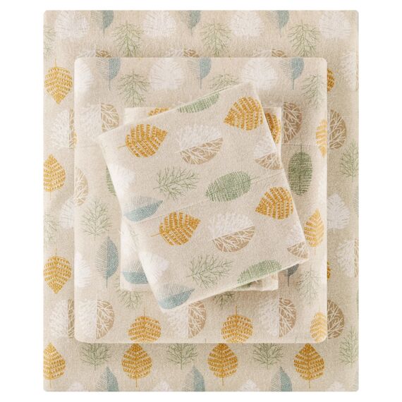 Sleep Philosophy True North Flanell-Bettlaken, Queen-Size-Größe, gemütliches 100% Baumwoll-Flanell-Bettwäsche-Set, ultraweich, niedliches Bettlaken-Set, Neuheit, Bedruckt, warmes Wetter, 4-teilig