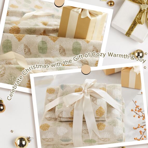 Sleep Philosophy True North Kuscheliges Flanell-Bettwäsche-Set, warm, 100% Baumwolle, Motiv: Tiere, Sterne, niedlich, ultraweich, für kaltes Wetter, King-Size-Bett, Mehrfarbig, 4-teilig