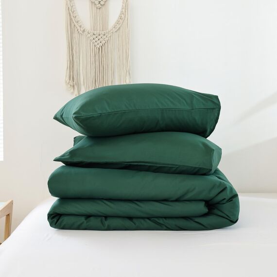 ROSGONIA Smaragdgrünes Bettdecken-Set für Queen-Size-Betten, weiche, warme Mikrofaser-Bettdecke für alle Jahreszeiten