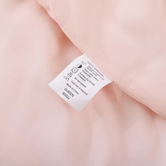 ROSGONIA Steppdecke in voller Größe für Mädchen, Jungen, Teenager, Blush, 3-teilig (1 Boho-rosa Bettdecke und 2 Kissenbezüge), leichte Schlafsaal-Bettwäsche, weich, Ganzjahres-Bettwäsche-Set