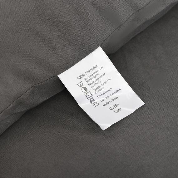 ROSGONIA Bettwäsche-Set für King-Size-Betten, Anthrazit, 3-teilig (1 dunkelgraue Bettdecke und 2 Kissenbezüge), Ganzjahres-Bettwäsche, leichte Tagesdecke, Steppdecke