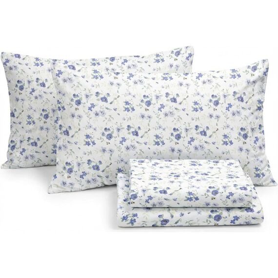 Linen Market 4-teiliges Bettwäsche-Set in voller Größe (hellblaues Blumenmuster) – Schlafen Sie besser als je zuvor mit diesen ultraweichen und kühlenden Bettlaken für Ihr Bett in voller Größe – tiefe