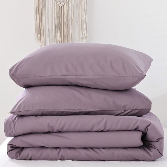 ROSGONIA California King Bettdecken-Set Dusty Purple, 3-teilig (1 Boho Cal King Tröster und 2 Kissenbezüge), Ganzjahres-Bettwäsche, Tagesdecke, Steppdecke