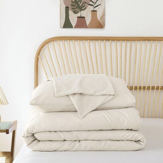 ROSGONIA King-Size-Bettwäsche-Set, Beige, 3-teiliges beigefarbenes Bettdecken-Set für King-Size-Bett (1 Boho-Bettdecke und 2 Kissenbezüge), leichte Daunen-Alternative, gemütliche Deckenset,