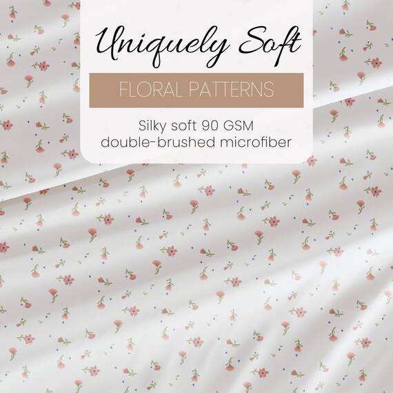 Linen Market 4-teiliges Queen-Bettwäsche-Set (rosa Blumenmuster) – Schlafen Sie Besser als je zuvor mit diesen ultraweichen und kühlenden Bettlaken für Ihr Queen-Size-Bett, Tiefe Taschen, passend für