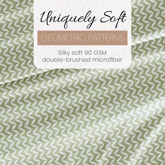 Linen Market 3-teiliges Bettwäsche-Set für Doppelbetten (Salbeigron-Chevron) – Schlafen Sie Besser als je zuvor mit diesen ultraweichen und kühlenden Bettlaken für Ihr Doppelbett – Tiefe Tasche für