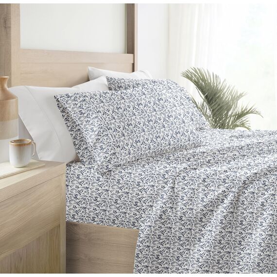 Linen Market Queen-Bettwäsche-Set, 4-teilig, atmungsaktiv, kühlendes Queen-Size-Bettlaken, Tiefe Taschen- und knitterfreie Laken, passend für 40,6 cm große Matratzen, extra weich und