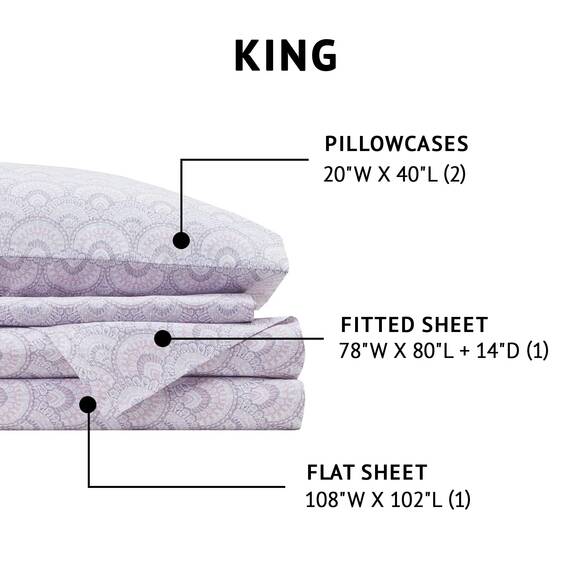 Comfort Spaces Bettlaken-Set aus 100% Baumwolle, atmungsaktiv, leicht, weich, mit 35,6 cm elastischer Tasche, passend für Matratzen bis zu 40,6 cm, gemütliche Ganzjahres-Bettwäsche, passender