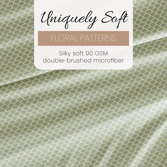 Linen Market Bettlaken-Set, Mikrofaser, Jakobsmuschelsalbei, Doppelbett
