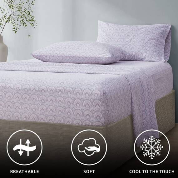 Comfort Spaces Bettlaken-Set aus 100% Baumwolle, atmungsaktiv, leicht, weich, mit 35,6 cm elastischer Tasche, passend für Matratzen bis zu 40,6 cm, gemütliche Ganzjahres-Bettwäsche, passender