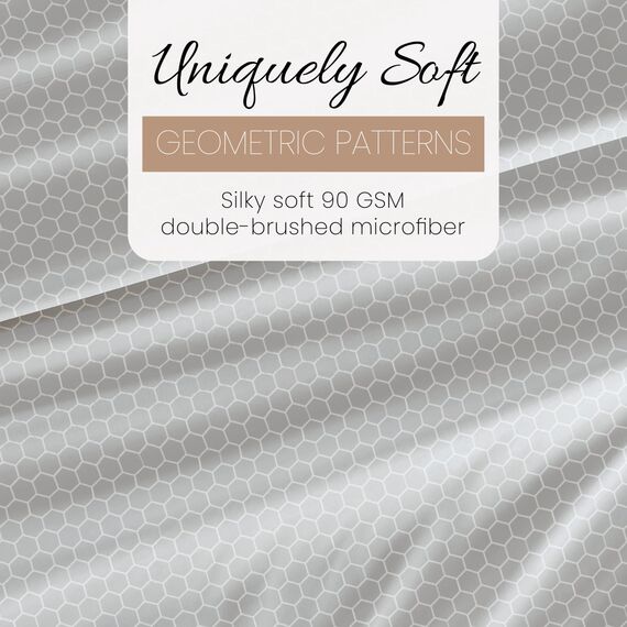 Linen Market Doppelt gebürstete, gemusterte Mikrofaser, Kingsize-Bettlaken-Set, 4-teilig, Oeko-Tex-Zertifiziert, ultraweich und knitterfrei, 40,6 cm Tiefe Spannbettlaken, pflegeleicht, Kingsize,