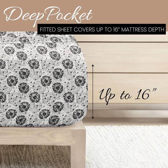 Linen Market Bettlaken-Set, Mikrofaser, Make a Wish, Grau, Kingsize-Bett