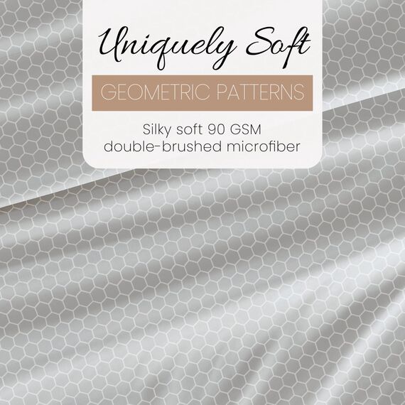 Linen Market ienjoy Home Home Collection Bettlaken-Set, 4-teilig, mit Wabenmuster, Premium, ultraweiches Bettlaken-Set, California King-Size-Bett, Grau
