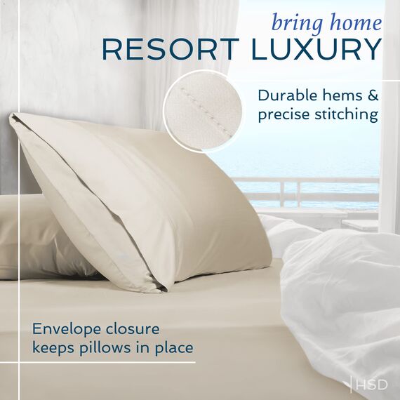 Hotel Sheets Direct King-Size-Kissenbezüge, 50,8 x 101,6 cm, kühlend, atmungsaktiv, 100 % Viskose aus Bambus, seidig weich für Haar und Haut, helles Schlafzimmer, Hellgelb, 2 Stück