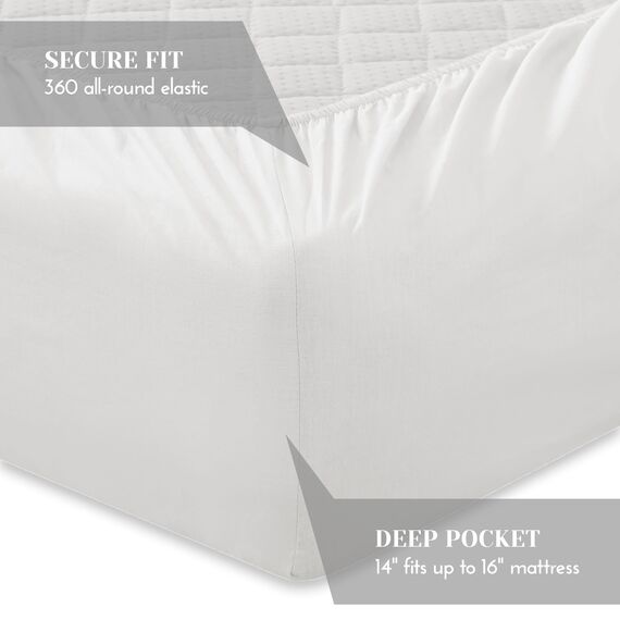Comfort Spaces Bettlaken-Set aus 100% Baumwolle, atmungsaktiv, leicht, weich, mit 30,5 cm elastischer Tasche, passend für Matratzen bis zu 35,6 cm, gemütliche Ganzjahres-Bettwäsche, passender