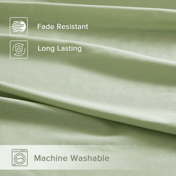 Comfort Spaces Bettlaken aus 100% Baumwolle, atmungsaktive und weiche Baumwolle, natürlich kühle Baumwolle, mit 30,5 cm elastischer Tasche, passend für Matratzen bis zu 35,6 cm, für alle Jahreszeiten