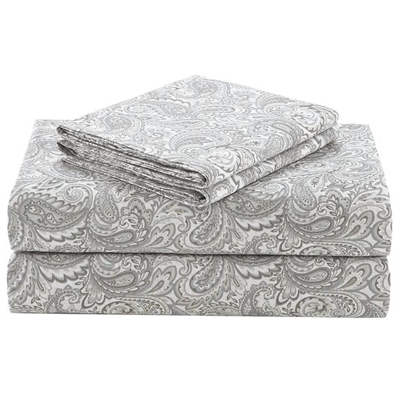 Comfort Spaces 100% Cotton Sheet Set Breathable, Lightweight Gemütliche Bettwäsche für alle Jahreszeiten, passender Kissenbezug, Baumwolle, Paisley Multi, King, 4