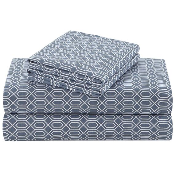 Comfort Spaces Bettlaken aus 100% Baumwolle, atmungsaktiv, natürlich kühle Baumwolle, weiche Baumwolle, Bettlaken mit 35,6 cm elastischer Tasche, passend für Matratzen bis zu 40,6 cm, für alle