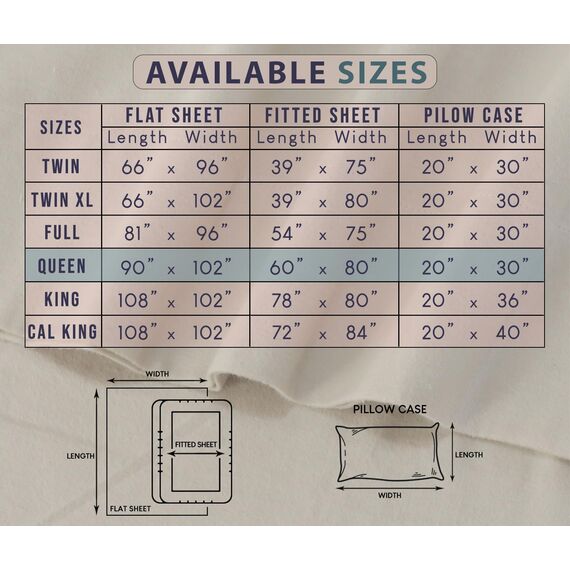 RUVANTI Flanell-Bettlaken-Sets für Queen-Size-Betten – 100 % Baumwolle, gebürstetes Flanell-Bettwäsche-Set – tiefe Taschen 40,6 cm (passend für bis zu 45,7 cm) – alle Jahreszeiten atmungsaktiv und