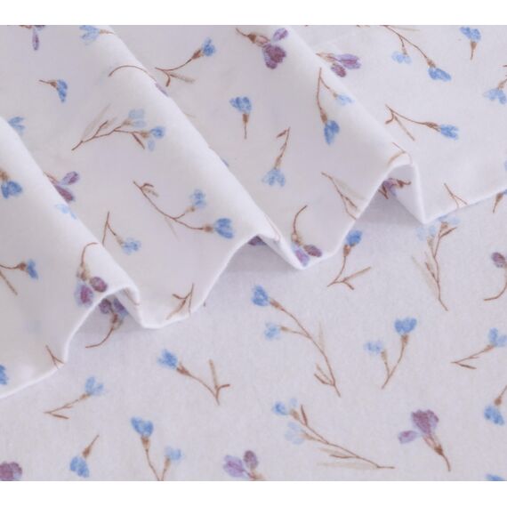 RUVANTI Flanell-Bettlaken-Sets für Queen-Size-Betten – 100% Baumwolle, gebürstetes Flanell-Bettwäsche-Set – Tiefe Taschen 40,6 cm (passend für bis zu 45,7 cm) – alle Jahreszeiten atmungsaktiv und